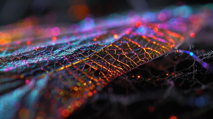 Texture of a dragonfly wing, unreal macro