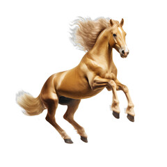 Elegant golden horse on transparent background PNG
