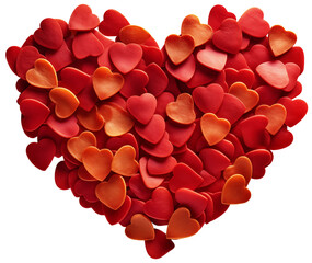 Chips Hearts of different shapes, Valentine's day on a transparent background Generated by AI