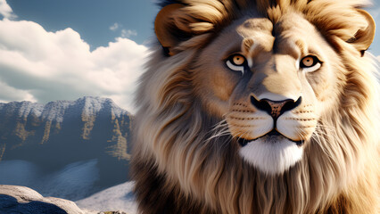 portrait of a lion