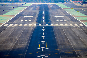 4K Ultra HD Aerial Shot of Airport Runway from Above - Aviation Perspective