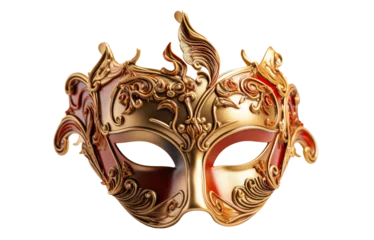 Gordijnen Opera carnival mask cut out © Yeti Studio