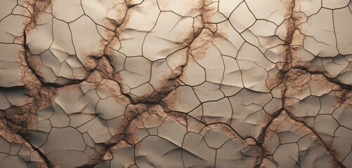 A 3D wall texture featuring a rugged, cracked earth design in natural tones