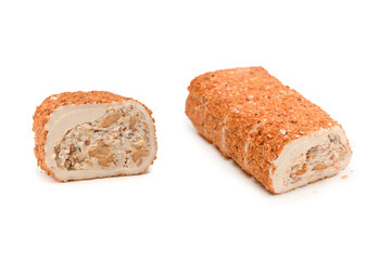Sweet roll with nuts, turkish sweets.