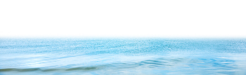 Blue sea water panorama for your design isolated on white background