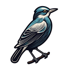 Bird on a Branch Illustration. Created using generative AI