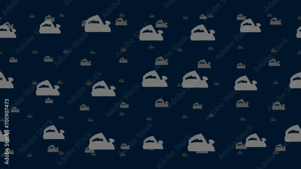 Poster electric plane symbols float horizontally from left to right. parallax fly effect. floating symbols 