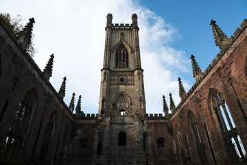 Fototapeta premium Bombed out church building 