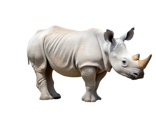 Obraz premium Baby nashorn isoliert auf weißem Hintergrund, Freisteller