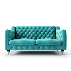 Fototapeta premium sofa cyan