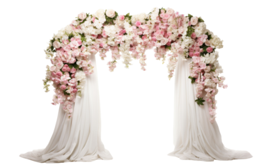 Beautiful wedding flower arch, cut out