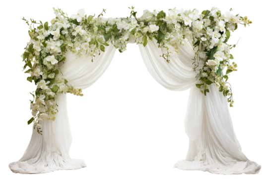 Beautiful wedding flower arch, cut out