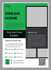 vector real estate flyer design template