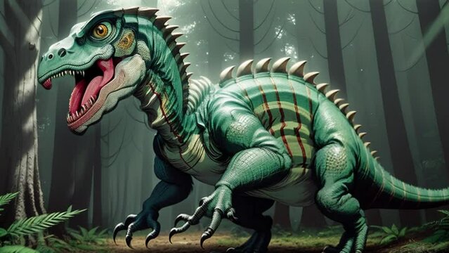 Big dinosaur in the forest
