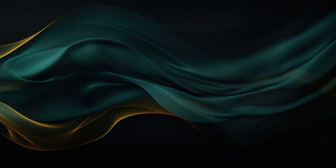 Dark Green Satin abstract texture background for design and presentation