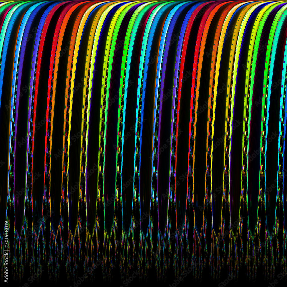 Poster bright vivid rainbow waterfall style with colours from the whole of the visible spectrum design