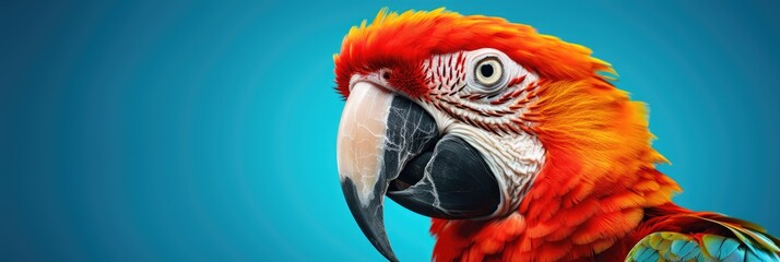 Portrait of a cute and colored parrot - obrazy, fototapety, plakaty