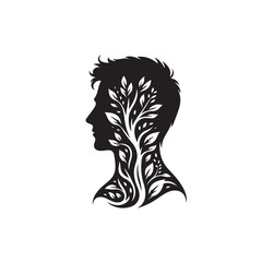 Enigmatic Black Silhouette of a Person - Eye-catching Vector for Stock Graphics

