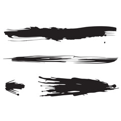 Vector black paint, ink brush stroke, brush, line or texture. ink brush stroke vector