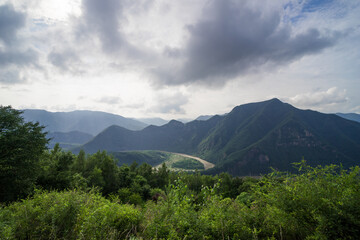 동강전망자연휴양림에서 바라본 동강 풍경