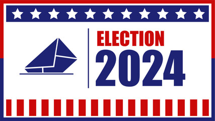 Election day. Vote 2024 in USA, banner design. Animation