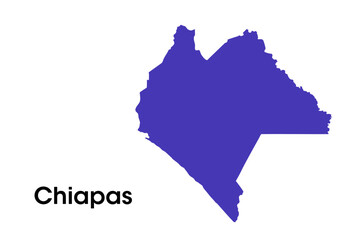 Fototapeta premium Chiapas State map in Mexico