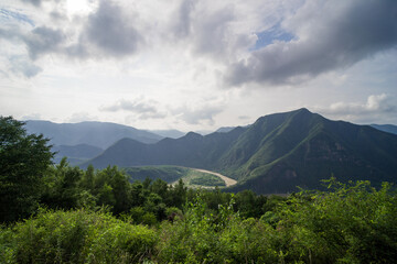 동강자연휴양림에서 바라본 동강 풍경