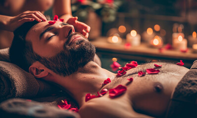 Romantic Rejuvenation: A Man Experiences Valentine's Day Pampering at the Spa - A Celebration of...