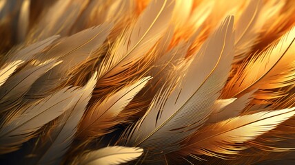 Colorful foil feathers beautiful image Ai generated art