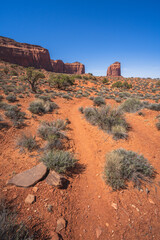 hiking in the monument valley, arizona, usa