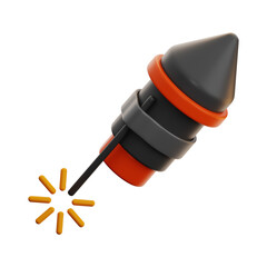 Chinese New Year fireworks Icon 3d rendering on isolated background 