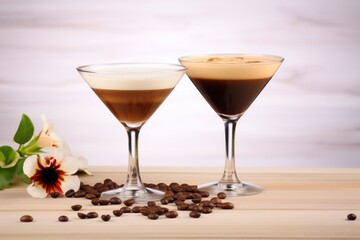 A range of coffee-infused beverages adorned with creamy elegance, inviting you to relish their aromatic richness