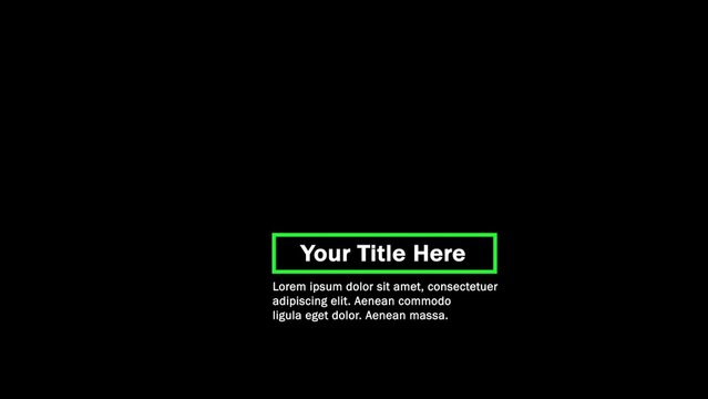 Simple Quote and Questions Lower Thirds Info Screen
