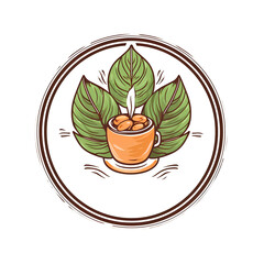 Coffee mug, coffee shop logo concept