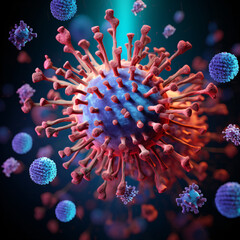 Abstract Virus Patterns for Creative Projects in 3D, this is Creative Projects Inspired by Virus Image in close-up perspective
