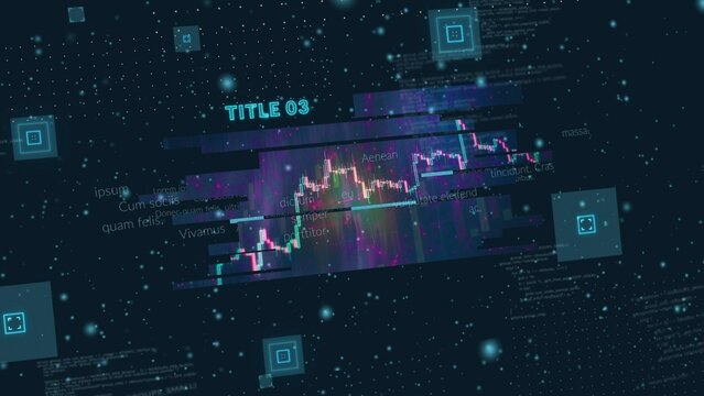 Crypto Digital Blockchain Currency Computer Glitch Slideshow Presentation