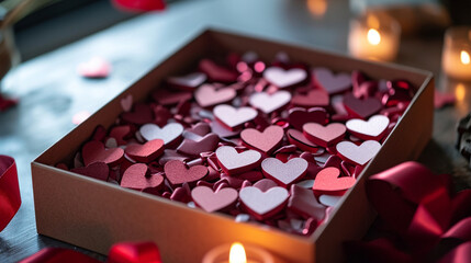 Valentine gift box designed like tiny love potion bottle, AI Generated