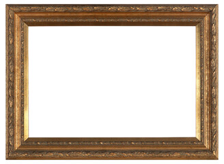 Old picture frame in PNG format on a transparent background.