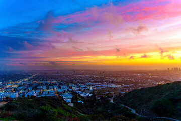 Colorful Sunset Over Los Angeles