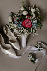 wedding accessories brides beautiful decor bouquet shoes