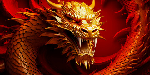 Chinese New Year traditional Asian dragon