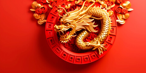 Chinese New Year traditional Asian dragon