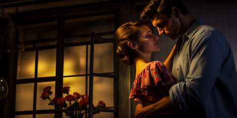 valentine couple celebrating