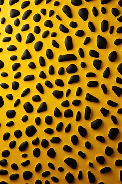 Digital Yellow Animal Spot Print Pattern Textile Concept Art Contemporary Background Retro Chic Wallpaper Single Color Backdrop