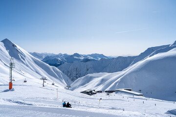 Fototapeta na wymiar mountain ski resort