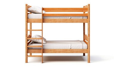 Bunk bed Isolated on white background.