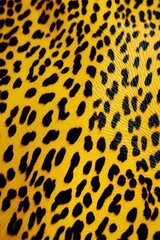 Vertical Yellow Jaguar Spots Animal Print Pattern Textile Concept Art Contemporary Background Retro Chic Wallpaper Single Color Backdrop