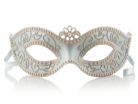 Máscara de carnaval com fundo branco