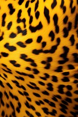 Yellow Leopard Animal Print Pattern Textile Concept Art Contemporary Background Retro Chic Wallpaper Single Color Backdrop
