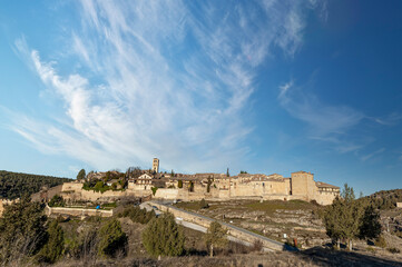 Panoramic view of Pedraza in Segovia. Spain.